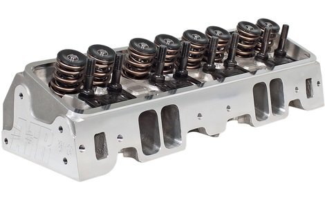 Cylinder Head - Eliminator Race - Assembled - 2.100 / 1.600 in Valves - 235 cc Intake - 70 cc Chamber - 1.550 in Springs - Angle Plug - Aluminum - Small Block Chevy - Pair