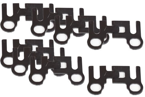 Pushrod Guide Plate - 5/16 in Pushrod - Flat - Steel - Black Oxide - Small Block Chevy / Ford - Set of 8