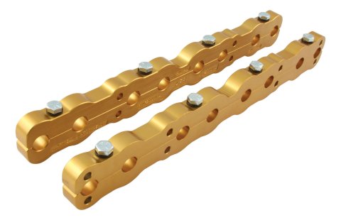 Rocker Arm Stud Girdle - Standard - Aluminum - Gold Anodized - AFR Eliminator Heads - Small Block Chevy - Pair