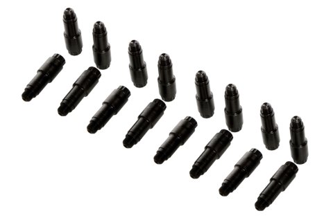 Rocker Arm Nut - 7/16-20 in Thread - 2.100 in Length - Steel - Black Oxide - Stud Girdle - Chevy / Ford V8 - Set of 16