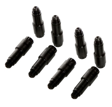 Rocker Arm Nut - 7/16-20 in Thread - 2.100 in Length - Steel - Black Oxide - Stud Girdle - Chevy / Ford V8 - Set of 8