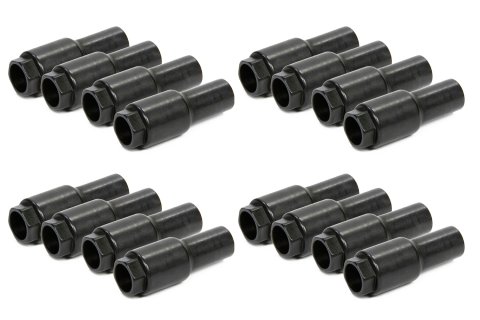 Rocker Arm Nut - 3/8-24 in Thread - Steel - Black Oxide - Stud Girdle - Chevy V8 - Set of 16