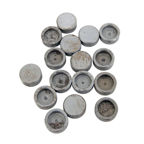 Valve Lash Cap - 0.080 in Thick - 8 mm Valve Stems - Steel - Natural - Set of 16