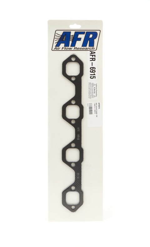 Exhaust Header / Manifold Gasket - 1.4 x 1.38 in Rectangle Port - Steel Core Laminate - Small Block Ford - Pair
