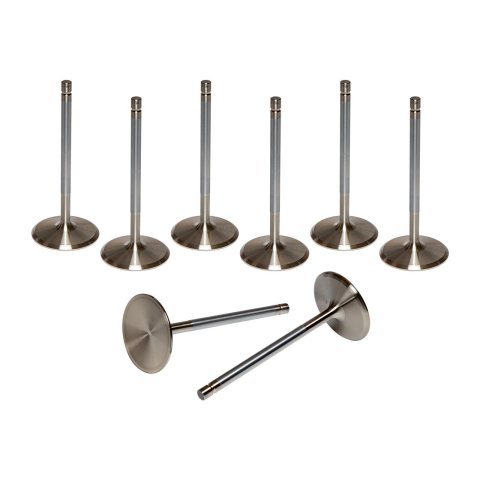 Intake Valve - 2.165 in Head - 8 mm Stem - 5.195 in Long - Stainless - GM LS-Series - Set of 8