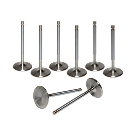 Intake Valve - 2.020 in Head - 8 mm Stem - 5.000 in Long - Stainless - Small Block Chevy / Ford - Set of 8