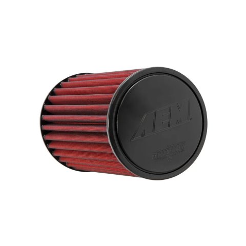 Air Filter Element - DryFlow - Clamp-On - Conical - 6 in Base - 5-1/8 in Top Diameter - 8-15/16 in Tall - 3-1/2 in Flange - Synthetic - Red - Universal - Each