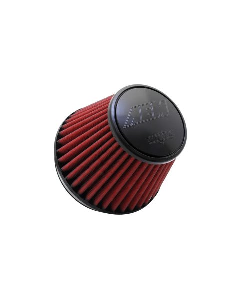 Air Filter Element - DryFlow - Clamp-On - Conical - 7-1/2 in Base - 4-3/4 in Top Diameter - 5-1/4 in Tall - 6 in Flange - Synthetic - Red - Universal - Each