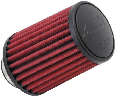 Air Filter Element - Dryflow - Clamp-On - Conical - 5-1/2 in Base - 4-3/4 in Top Diameter - 7-1/2 in Tall - 2-3/4 in Flange - Synthetic - Red - Universal - Each