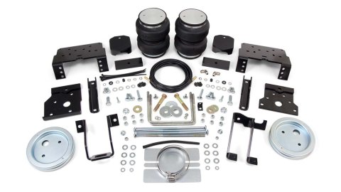 Air Spring Kit - Loadlifter Pro Series - Bags / Brackets / Lines - 5000 lb Capacity - Black Powder Coat Brackets - Rear - Super Duty - Ford Fullsize Truck 2011-16 - Kit