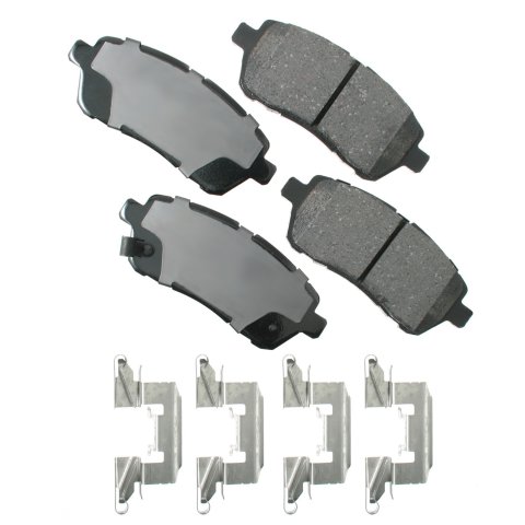 Brake Pads - ProAct Ultra-Premium - Front - Hardware Included - Ford Fiesta 2011-19 / Mazda 2 2011-14 - Set of 4
