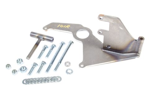 Air Conditioning Bracket - Street Rod - Passenger Side Mount - Steel - Natural - Sanden 508 Compressor - Long Water Pump - Small Block Chevy - Kit