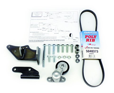 Air Conditioning Bracket - Low Mount - Passenger Side - Tensioner - Steel - Natural - Sanden 508 Compressor - GM LS-Series - GM Fullsize Truck - Each