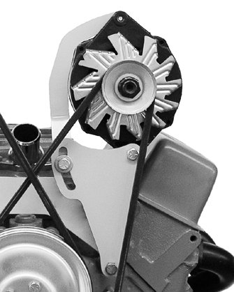 Alternator Bracket - Driver Side - High Mount - Water Pump Mount - Steel - Natural - Short Water Pump - GM Alternator - Small Block Chevy - Kit