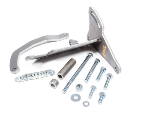 Alternator Bracket - Driver Side - High Mount - Water Pump Mount - Steel - Natural - Long Water Pump - GM Alternator - Small Block Chevy - Kit