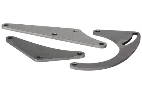 Alternator Bracket - Passenger Side - Low Mount - Head / Water Pump Mount - Steel - Natural - Short Water Pump - GM Alternator - Big Block Chevy - Kit
