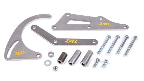Alternator Bracket - Driver Side - High Mount - Head / Water Pump Mount - Steel - Natural - Short Water Pump - GM Alternators - Small Block Chevy - Ki