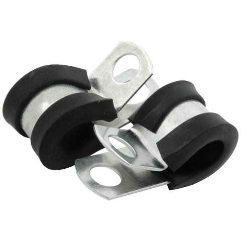 Line Clamp - Adel - 0.375 in ID - Rubber Lining - Aluminum - Set of 10
