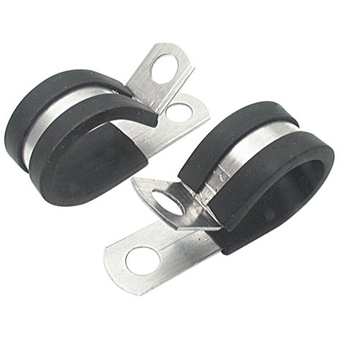 Line Clamp - Adel - 0.625 in ID - Rubber Lining - Aluminum - Set of 10