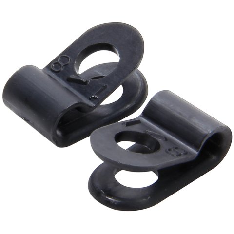 Line Clamp - Adel - 0.125 in ID - Nylon - Black - Set of 50