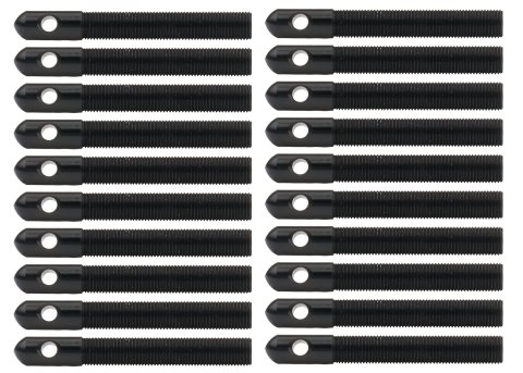 Hood Pin - 0.5 in OD x 4 in Long - Aluminum - Black Anodized - Set of 20