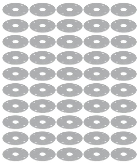 Scuff Plate - 2.25 in OD - 0.5 in ID - Aluminum - Clear Anodized - Set of 50