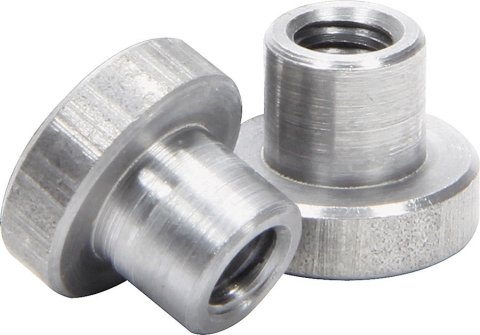 Weld-On Nut - 1/4-20 in Thread - 3/8 in OD Mounting Hole - Steel - Natural - Set of 25