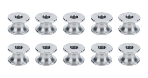 Motor Mount Spacer - 1 in Tall - 1/2 in ID - 1-1/2 in OD - Aluminum - Natural - Set of 10