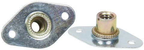 Quick Turn Fastener Insert Plate - 1 in Body - Steel - Natural - Set of 50