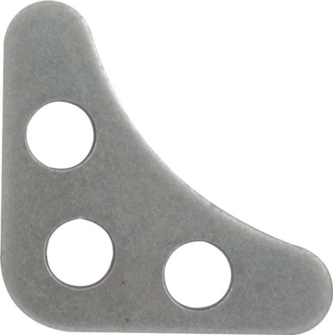 Gusset - Triangular - 1-7/8 x 1-7/8 in - Three 3/8 in ID Holes - 1/8 in Thick - Steel - Natural - Set of 100