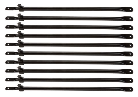 Body / Spoiler Brace - Telescoping - 16 to 27 in Long - Steel - Black Paint - Set of 10