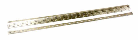 Flat Stock - Body Strap - 1 in Wide - 0.188 in Thick - 46 in Long - 0.25 in Slots - Aluminum - Natural - Set of 5