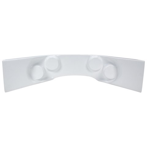 Gauge Mounting Panel - Curved - Fiberglass - White - Each