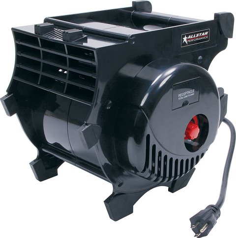 Blower Fan - 3 Speed - 300 CFM - 110V - 12 ft Long Power Cord - Plastic - Black - Each