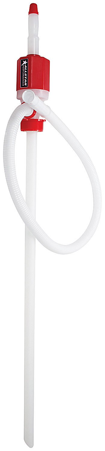 Transfer Pump - Manual - Hand Siphon - Plastic - Red / White - 55 gal Drums - Set of 5