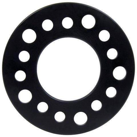Wheel Spacer - 5 x 4.50 / 4.75 / 5.00 in Bolt Pattern - 0.25 in Thick - Aluminum - Black Anodized - Each