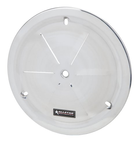Mud Cover - Weld Style - Louvered - Aluminum - Polished - Weld Wheels - 15 in Wheels - Each