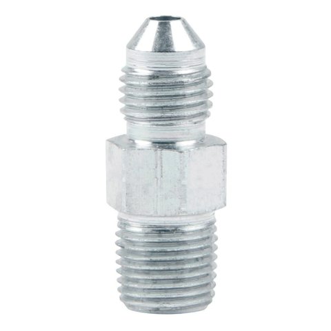 Fitting - Adapter - Straight - 3 AN Male to 1/8 in NPT Male - Steel - Zinc Oxide - Set of 50
