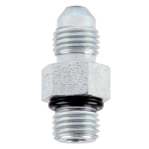 Fitting - Adapter - Straight - 4 AN Male to 4 AN Male O-Ring - Steel - Zinc Oxide - Set of 10
