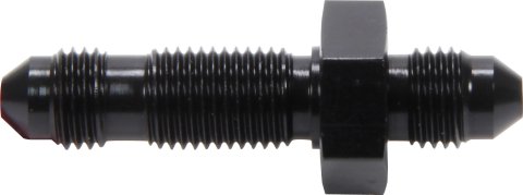 Fitting - Bulkhead - Straight - 3 AN Male to 3 AN Male Bulkhead - Aluminum - Black Anodized - Set of 10