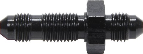 Fitting - Bulkhead - Straight - 4 AN Male to 4 AN Male Bulkhead - Aluminum - Black Anodized - Set of 10
