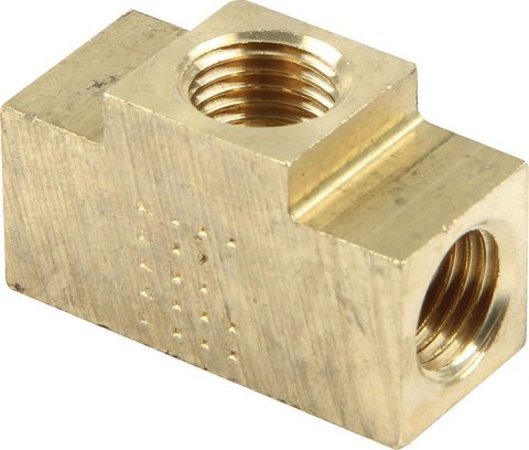 Fitting - Adapter Tee - 3 Way 3/8-24 in Inverted Flare Female - Brass - 3/16 in Hardline - Set of 20
