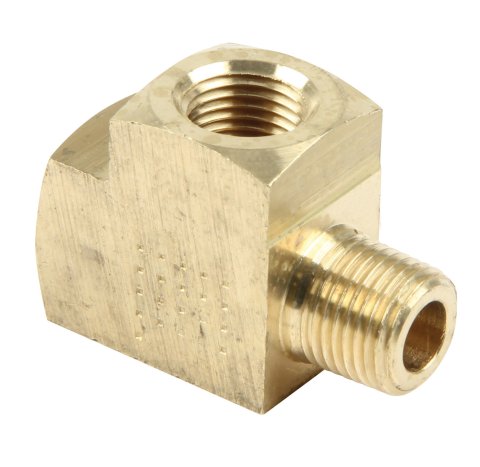 Fitting - Adapter Tee - 1/8 in NPT Female x 1/8 in NPT Female x 1/8 in NPT Male - Brass - Natural - Set of 10