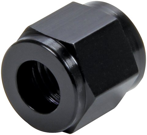 Fitting - Tube Nut - 4 AN - 1/4 in Tube - Aluminum - Black Anodized - Set of 20