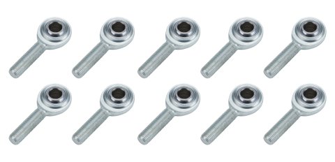 Rod End - Standard Series - Spherical - 3/8 in Bore - 3/8-24 in Right Hand Male Thread - Steel - Zinc Oxide - Set of 10