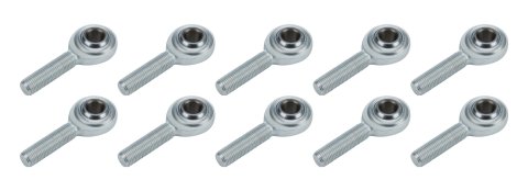 Rod End - Standard Series - Spherical - 3/8 in Bore - 3/8-24 in Left Hand Male Thread - Steel - Zinc Oxide - Set of 10
