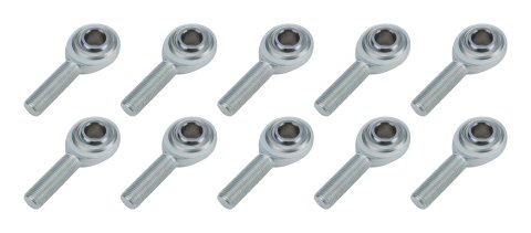 Rod End - Standard Series - Spherical - 1/2 in Bore - 1/2-20 in Left Hand Male Thread - Steel - Zinc Oxide - Set of 10