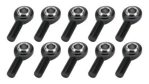 Rod End - Pro Series - Spherical - 3/4 in Bore - 3/4-16 in Right Hand Male Thread - Chromoly - Black Oxide - Set of 10