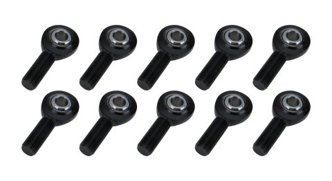 Rod End - Pro Series - Spherical - 1/2 in Bore - 5/8-18 in Left Hand Male Thread - Chromoly - Black Oxide - Set of 10