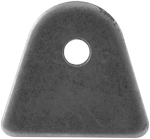 Chassis Tab - Flat - 1/4 in Mounting Hole - 1/8 in Thick - Steel - Natural - Set of 25